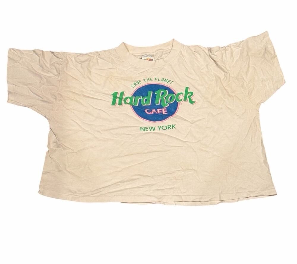 Vintage 90s Hard Rock Cafe NY Made in USA Cotton Single Stitch T-Shirt OS
